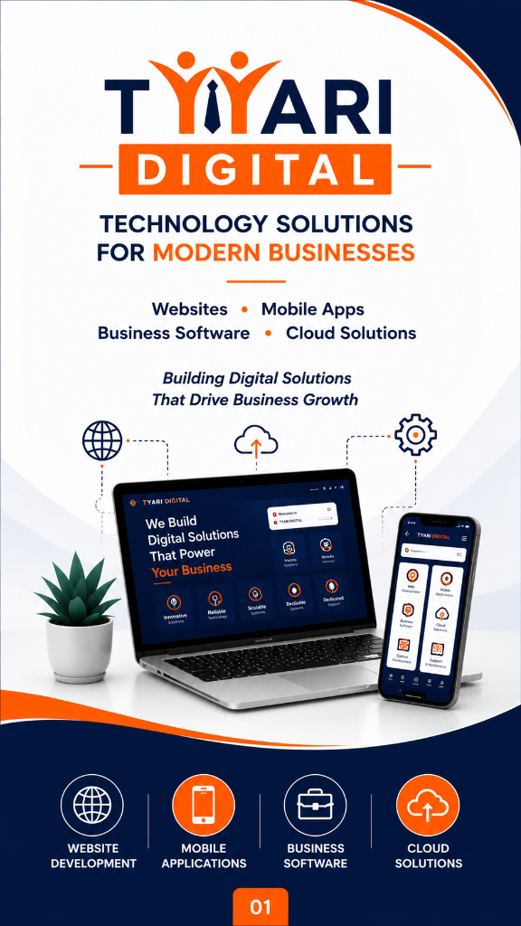 TYYARI Digital Brochure Page 1 - Technology Solutions for Modern Businesses