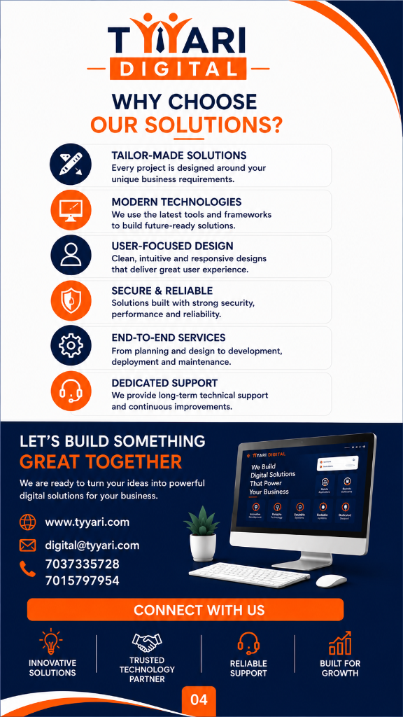 TYYARI Digital Brochure Page 4 - Why Choose Our Solutions & Contact